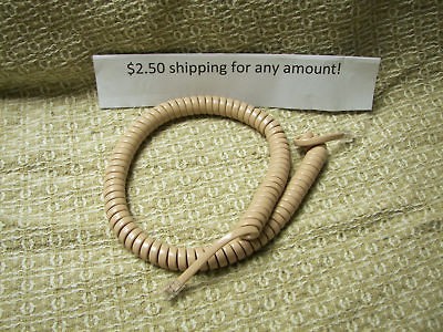 12ft Beige Tan Receiver Handset Phone Telephone Cord