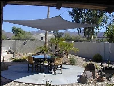   Sun Shade Sail 12 X 12 Foot Square Shading Canopy Sand Waterproof