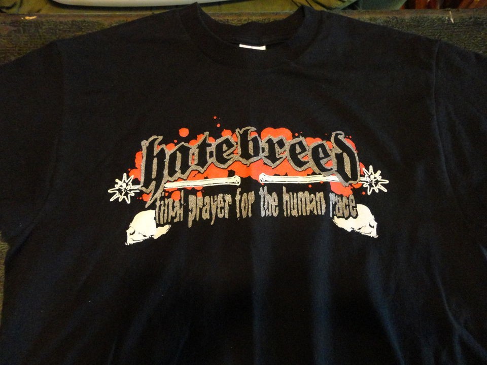 HEAVY METAL MUSIC T SHIRT HATEBREED BLACK MEDIUM SHORT SLEEVE