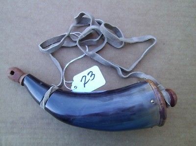   Powder Horn NEW Blackpowder Mountainman Pistol Or Prime Powderhorn #23