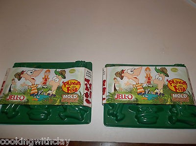 NIP SET OF 2 PHINEAS AND FERB JELLO JIGGLER MOLDS DR DOOFENSHMIRTZ 