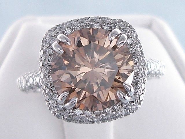 00 CARAT CT TW ROUND CUT DIAMOND ENGAGEMENT RING NATURAL CHOCOLATE 