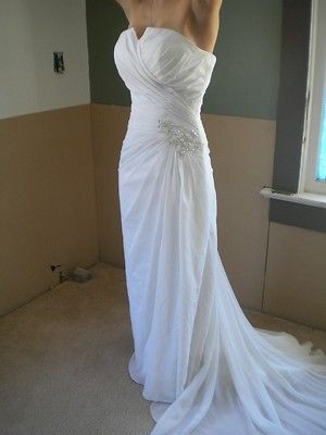 NWT stunning, Sheath/Column Strapless Sleeveless Chiffon 2 4 wedding 