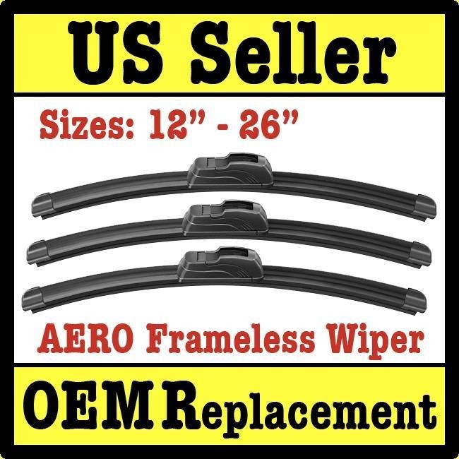 2PCS 26&22 OEM AERO ALL SEASONS FRAMELESS WINDSHIELD WIPER BLADES 