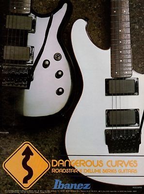 1985 IBANEZ ROADSTAR II DELUXE RS525 RS530 GUITAR PRINT AD