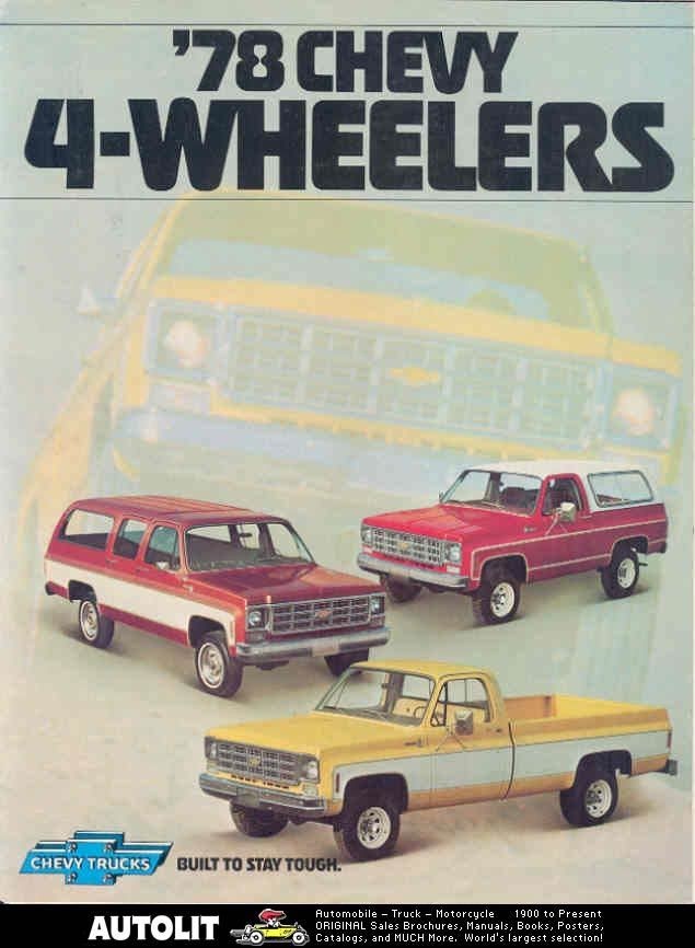 1978 Chevrolet 4x4 Pickup Suburban Blazer Brochure