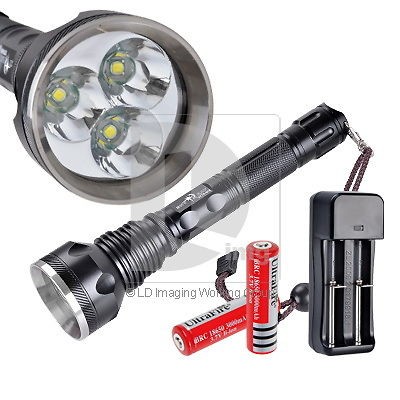   CREE XML 3X T6 LED Flashlight Torch +2x 3000mAh Li ion Batteries + CH