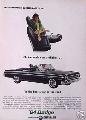 1964 Dodge Polara 500 Convertible ORIGINAL Vintage Ad CMY STORE 5 