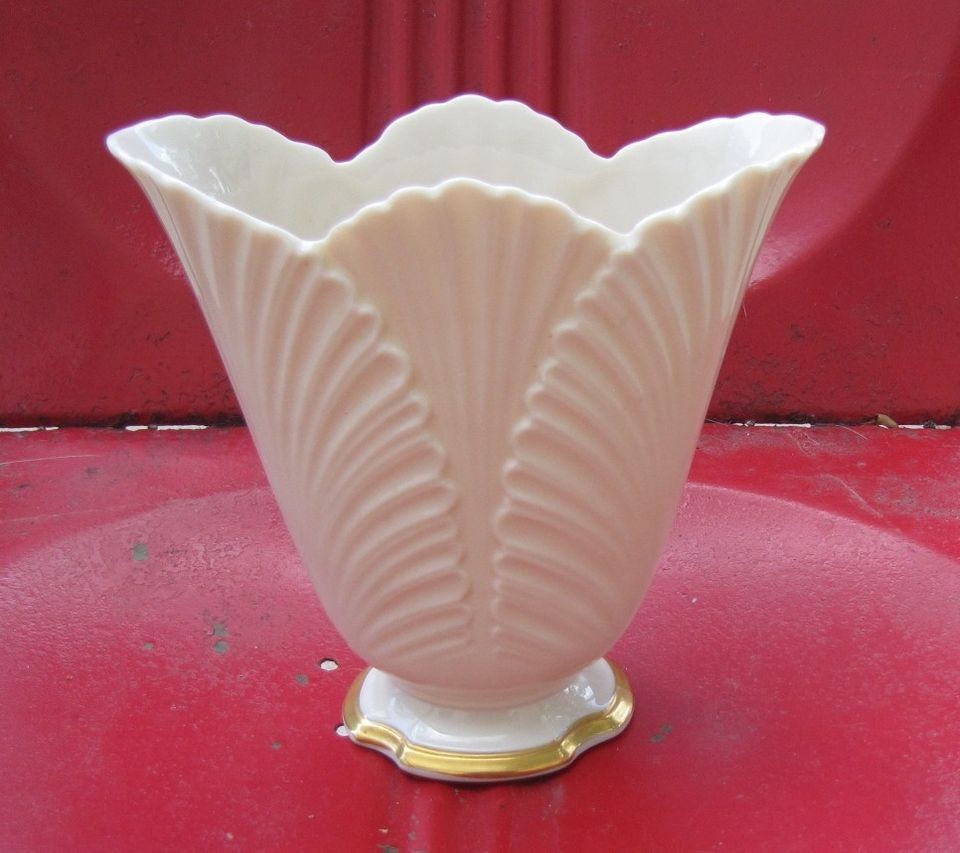 art deco design Lenox vase with gold trim base