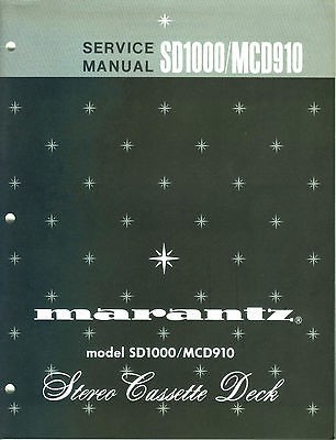   Supescope SD1000 MCD910 Stereo Cassette Deck FACTORY SERVICE MANUAL