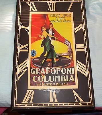 GRAFOFONI COLUMBIA WOOD CLOCK NOT WORKING EMPIRE ART PRODUCTION