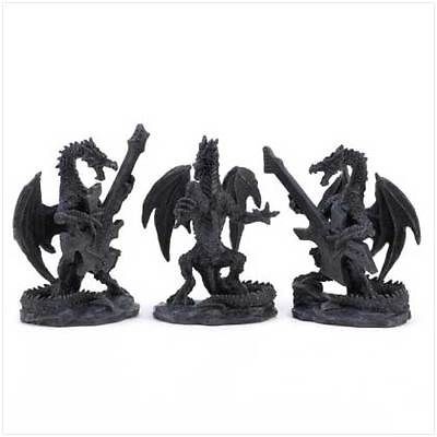 BLACK DRAGON ROCK STAR BAND TRIO FIGURE SET COLLECTIBLE