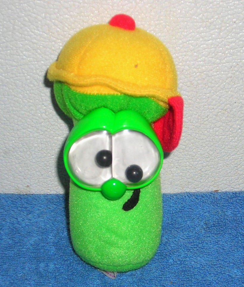 VEGGIE TALES ASPARAGUS JUNIOR 5 PLUSH BEAN BAG TOY PLASTIC RATTLE 