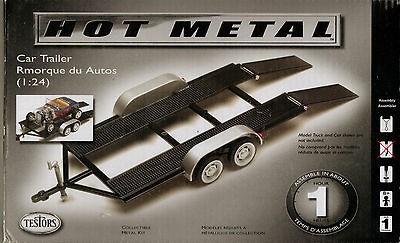 TESTORS HOT METAL CAR TRAILER 1/24 SCALE FREE DOMESTIC SHIPPING