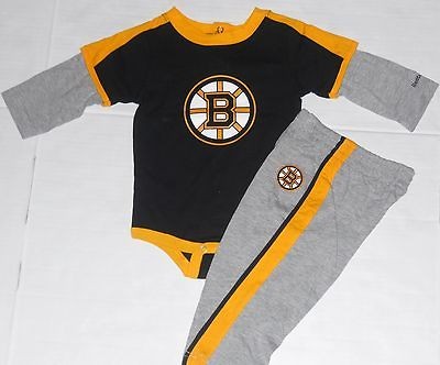 BOSTON BRUINS INFANT L/S CREEPER AND PANT SET