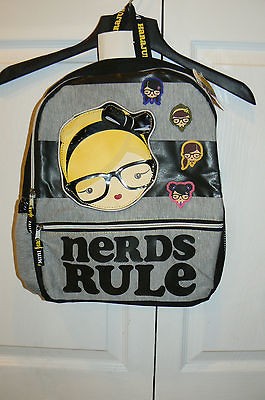 Harajuku Mini Backpack BTS I Love Nerds Rule Gwen Stefani Book Bag 