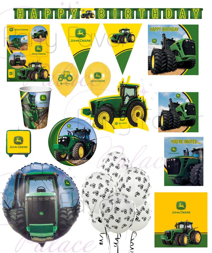   Deere Tractor Birthday Party Baby Shower Retirement Party Supplies