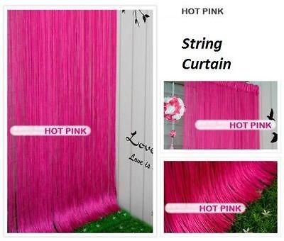   PINK FRINGE TASSEL DOOR WALL WINDOW DIVIDER PARTITION STRING CURTAIN