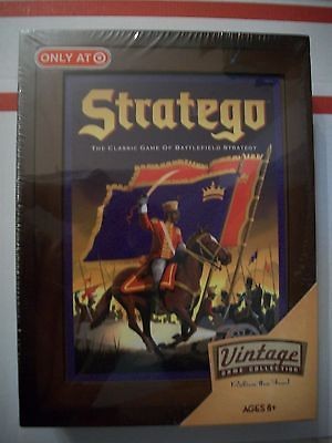 NEW HASBRO STRATEGO VINTAGE GAME COLLECTION WOODEN BOX FACTORY SEALED