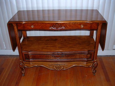   Stanley Furniture / Drop Leaf Serving / Tea / Cart / Serving Bar