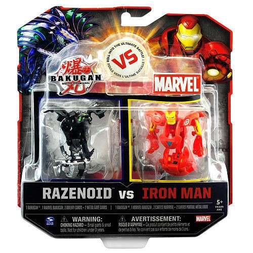 Bakugan vs. Marvel Action Figures 2 Pack   Helios vs. Iron Man brand 