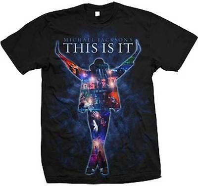   Jackson   This is it T Shirt Collage Authentic Licensed Music Apparel