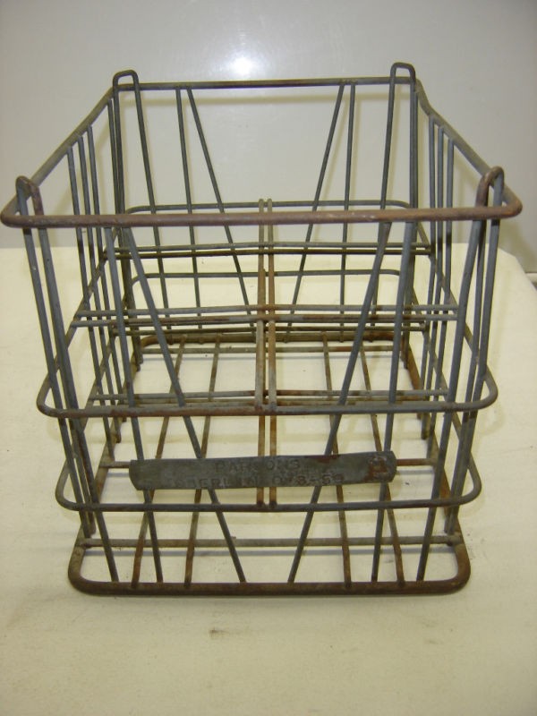 Vintage PARSONS Wire Milk/Dairy Crate 14.25x11.25x​11