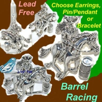 BARREL RACING Horse Cowgirl Western Rodeo Texas Jewelry