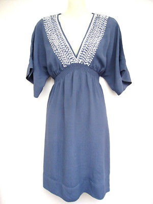 MONSOON CAMILLA GREY BEADED VISCOSE DRESS 10 NEW rrp£75