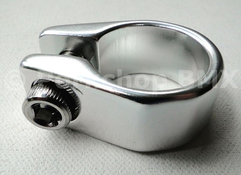 Tuf Neck style BMX alloy seat clamp 28.6mm 1 1/8 SILVER