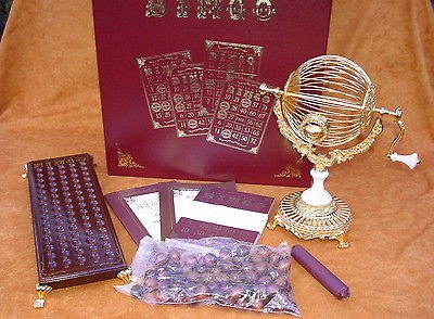 1994 Collectors Edition FRANKLIN MINT BINGO SET CAGE NIB