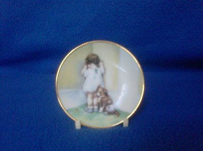 In Disgrace by Bessie Pease Gutmann Miniature Plate with stand