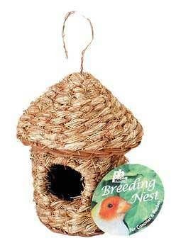 PREVUE COVERED NEST PAGODA TOP HUT BIRDS BIRD BED BREEDING PURPOSES