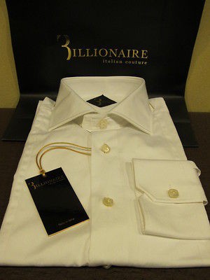 New BILLIONAIRE ITALIAN COUTURE Dress Shirt / Size 44 (17 1/2) / NWT