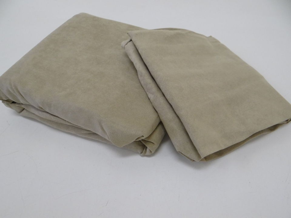 Maytex Chair Slipcover Suede 2 Piece Tan Elastic Corners Separate 