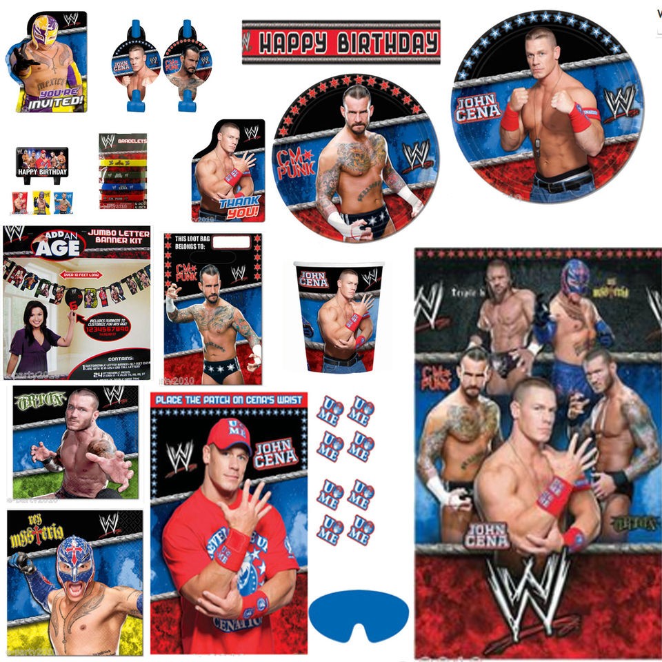 WWE Wrestling Birthday PARTY SUPPLIES ~ Create Your Own Set ~ U Pick 