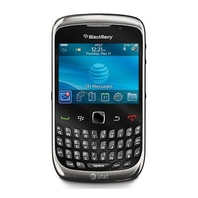 AT&T BlackBerry Curve 9300 No Contract 3G Global Camera QWERTY Used 
