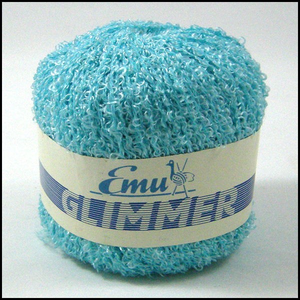 Aqua Blue Emu Glimmer Textured Luster DK Knitting Wool/Yarn