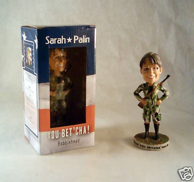   Palin Republican Hunting Gun Bobblehead Doll Tea Party Politician