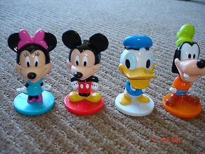 DISNEY BOBBLE HEADS   KELLOGGS   SET OF 4   MICKEY   MINNIE   DONALD 