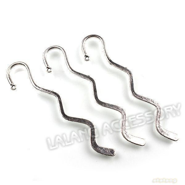   New Wholesale Silver Plated Smooth Charms Bookmarks For Beading 160607