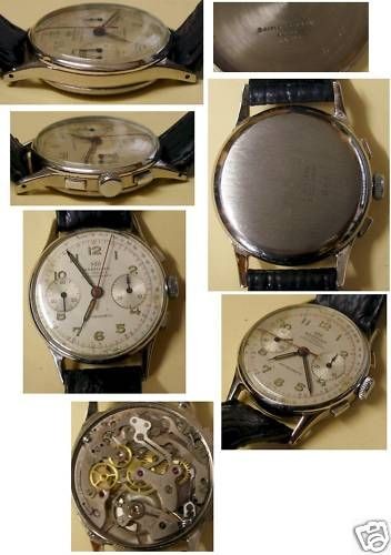 Vintage Wakmann Chronograph 1940s nice,with breitling movement.