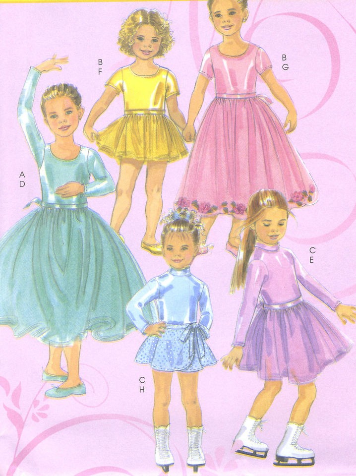   Skating Costume Leotard Skirt Sewing Pattern Flower Petal Wrap 5680