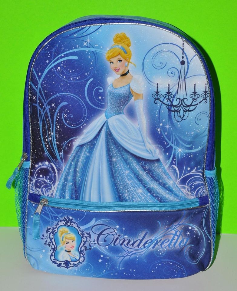   CINDERELLA BACKPACK 16 QUALITY BAG TOTE MESSENGER BLUE GIFT GIR