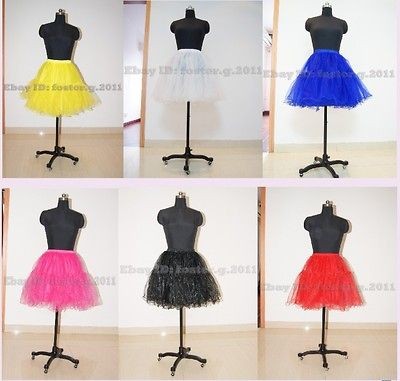 20 Knee Length Wedding Bridal Crinoline Petticoat Slip 6 Colors