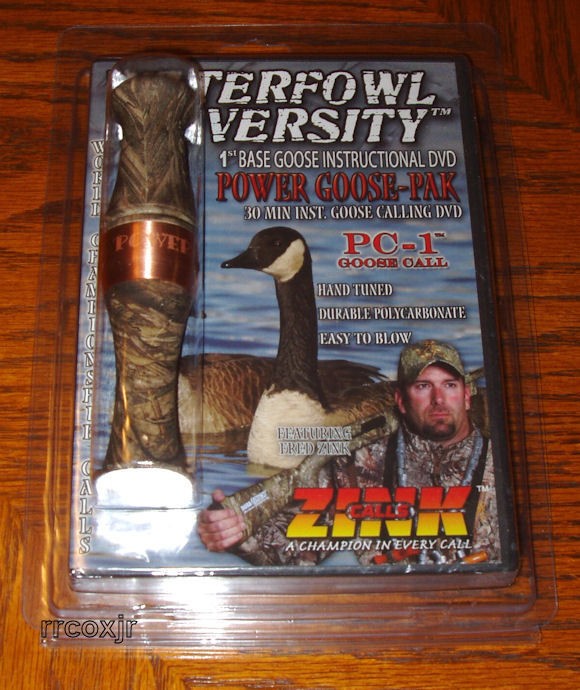   CALLS POWER CLUCKER PC 1 CANADA GOOSE CALL+DVD DUCK BLIND CAMO NEW