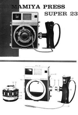 Mamiya Super 23 Press Camera Instruction Manual B Stock