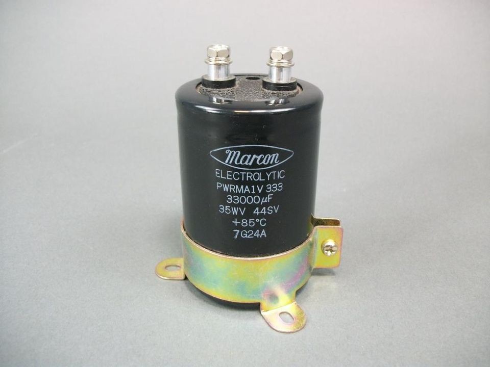 Marcon Electrolytic Capacitor PWRMA1V 333 33000uF  NOS