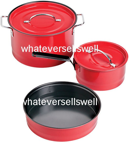 COLEMAN CAMPING FAMILY COOKSET POTS PAN SET cook cookware frying 