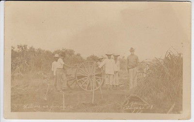 RPPC OLONGAPO, P.I. 2 MARINES GUARDING 4 NATIVE PRISONERS